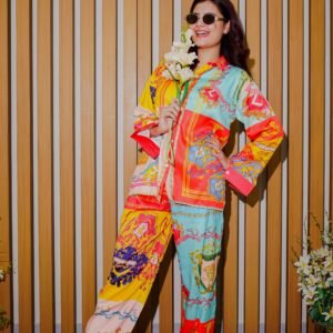 Bold Multicolor Printed Co-Ord Set for Women