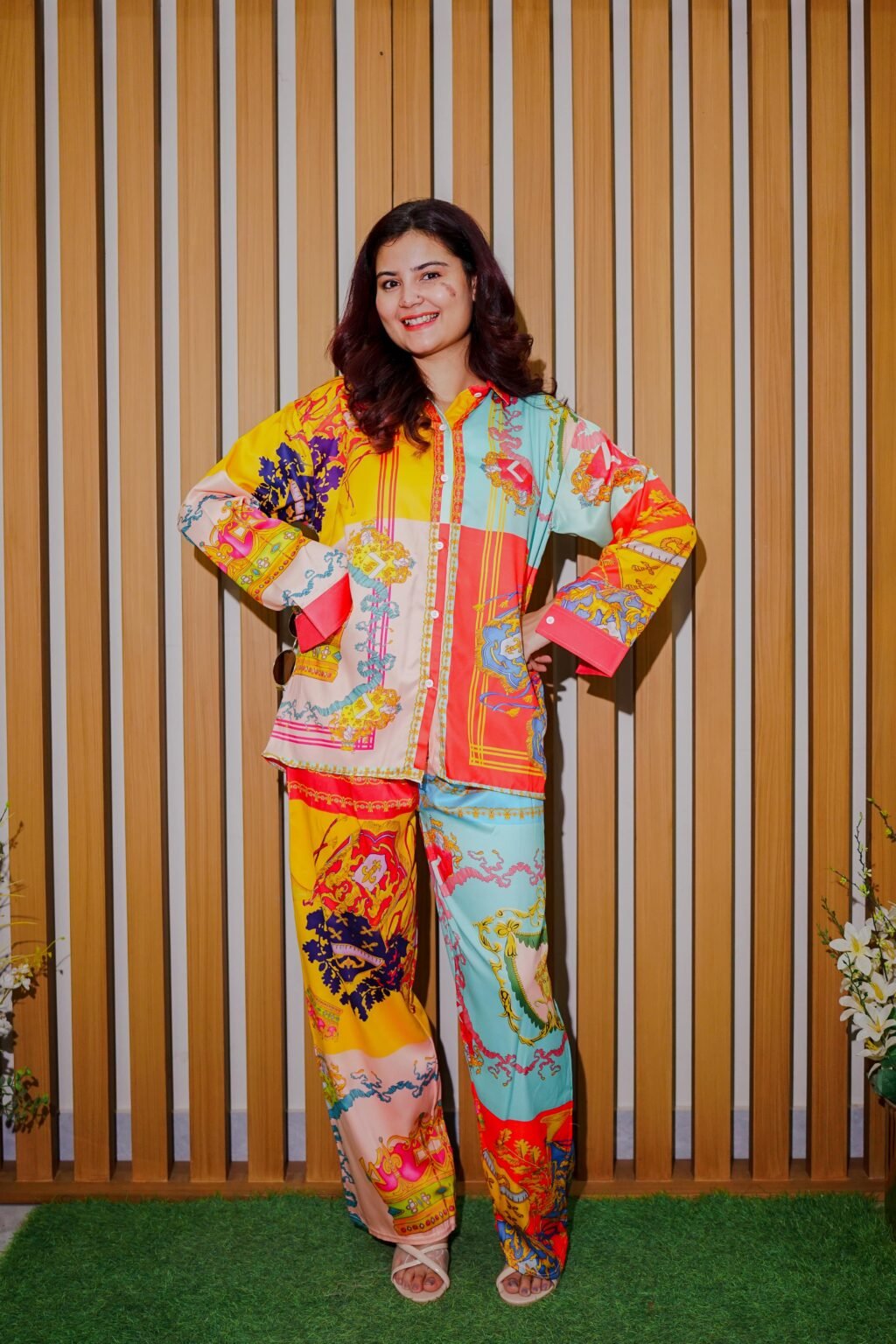 Bold Multicolor Printed Co-Ord Set for Women