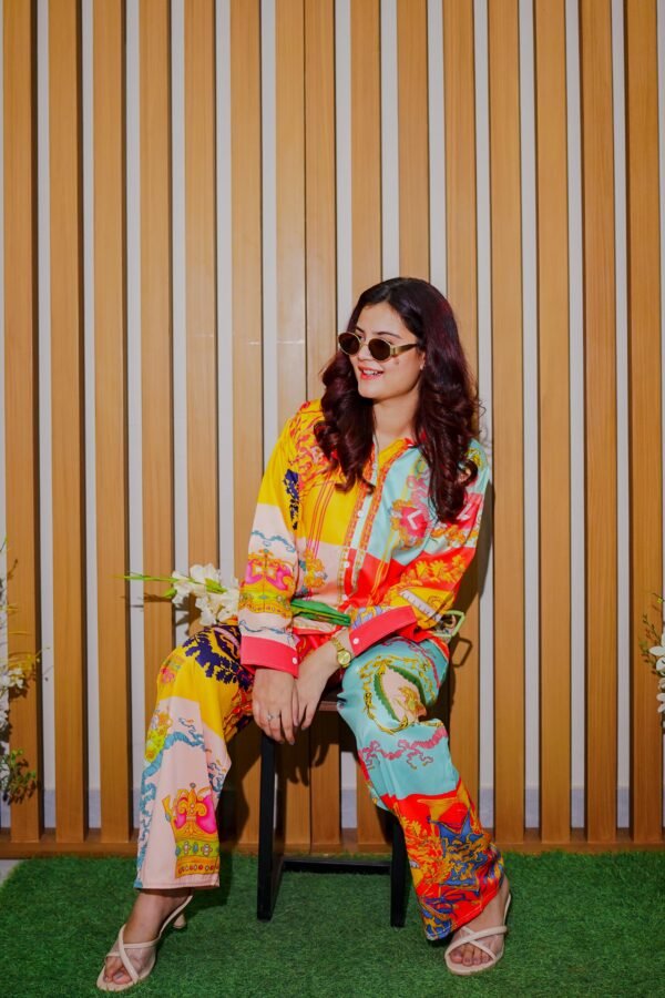 Bold Multicolor Printed Co-Ord Set for Women