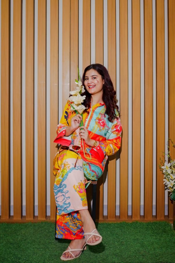 Bold Multicolor Printed Co-Ord Set for Women