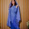 Classic Blue Ethnic Wear with Bandhani-Inspired Print