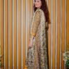 Rust & Yellow Printed Lawn Suit with Traditional Motifs and Dupatta