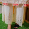 Soft White and Peach Embroidered Mirror Work Suit