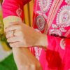 Hot Pink Ethnic Wear with Golden Embroidered Detailing