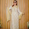 Golden Pearl Embroidered 3-Piece Suit Dua Fashion Corner