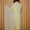 Lemon Yellow Embroidered With Pastel Dupatta