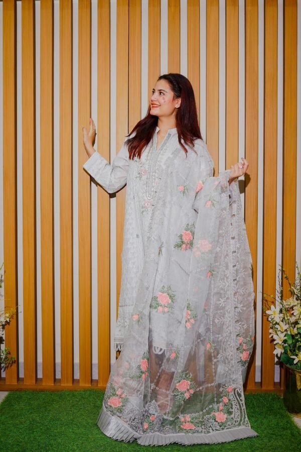 Moonlight Charm – Embroidered White Luxury Ensemble