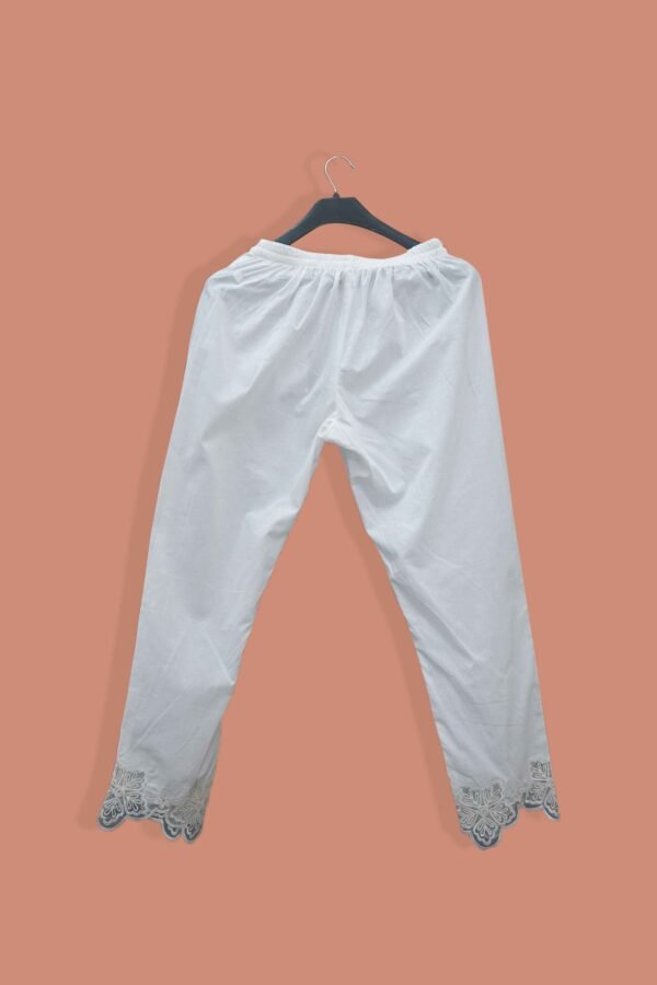 Noor-e-Nazaakat – White Cotton Trouser