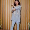 Pastel Blue Embroidered 2-Piece Set – Casual Chic DFC pakistan