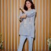 Pastel Blue Embroidered 2-Piece Set – Casual Chic DFC pakistan