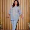 Pastel Blue Embroidered 2-Piece Set – Casual Chic DFC pakistan