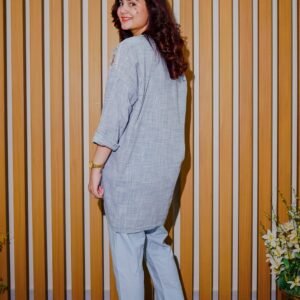 Pastel Blue Embroidered 2-Piece Set – Casual Chic DFC pakistan