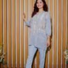 Pastel Blue Embroidered 2-Piece Set – Casual Chic DFC pakistan