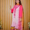 Pink Fusion Embroidered 3-Piece Lawn Suit