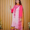 Pink Fusion Embroidered 3-Piece Lawn Suit
