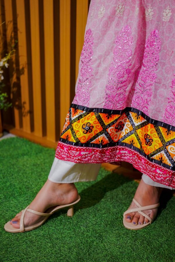 Pink Fusion Embroidered 3-Piece Lawn Suit
