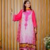 Pink Fusion Embroidered 3-Piece Lawn Suit