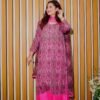Royal Pink Embroidered Lawn Suit – 3 Piece Dua Fashion Corner