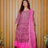 Royal Pink Embroidered Lawn Suit – 3 Piece Dua Fashion Corner