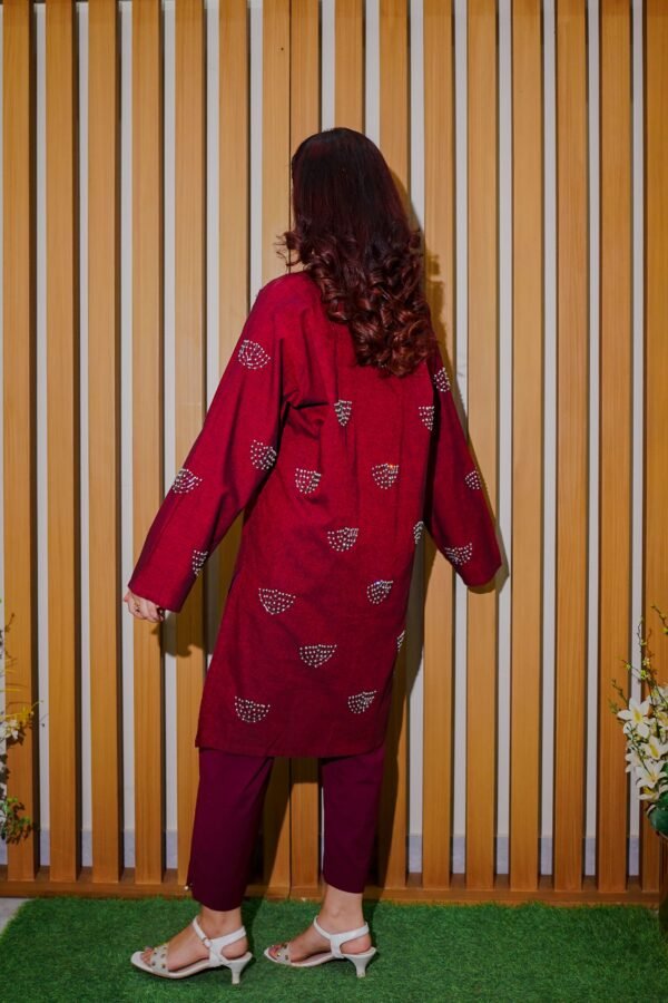 Ruby Essence – 2-Piece Embroidered Kurta