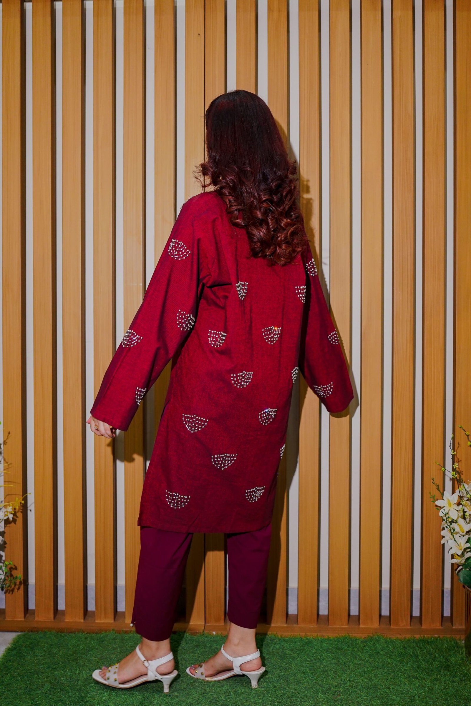 Ruby Essence – 2-Piece Embroidered Kurta