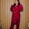 Ruby Essence – 2-Piece Embroidered Kurta