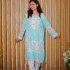 Sky Serenity – 2-Piece Embroidered Lace