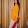 Sunshine Grace – Embroidered Kurta Set with Dip-Dyed Dupatta