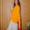 Sunshine Grace – Embroidered Kurta Set with Dip-Dyed Dupatta