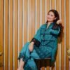 Teal and Black Ethnic Wear with Intricate Lace Detailing