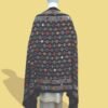 Traditional Mirror Work Shawl – Black Elegance