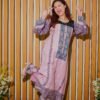 Trendy Pink & Navy Printed Lawn Suit with Stylish Geometric Dupatta