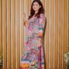 Vibrant Multicolor Ethnic Outfit with Artistic Prints