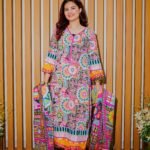 Vibrant Multicolor Ethnic Outfit with Artistic Prints