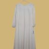 Beige A-Line Kurti with 3D Floral Embellishment