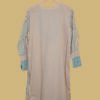 Beige Printed Kurti with Blue Embroidery & Mirror Work