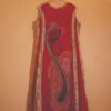 Beige & Red Angrakha Style Anarkali