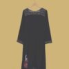 Black Crepe Kurti with Tribal Border & Floral Embroidery