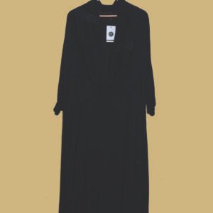 Black Sleeveless Embroidered Long Kurti