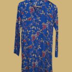 Blue Floral Printed Kurti for Everyday Comfort