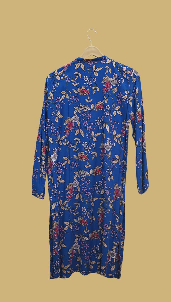 Blue Floral Printed Kurti for Everyday Comfort