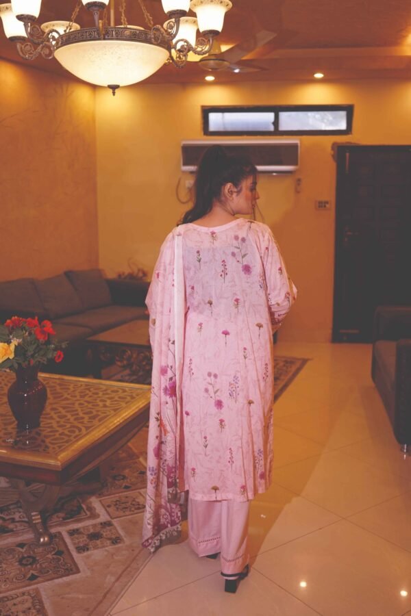 Blush Pink Floral Embroidered Lawn Suit