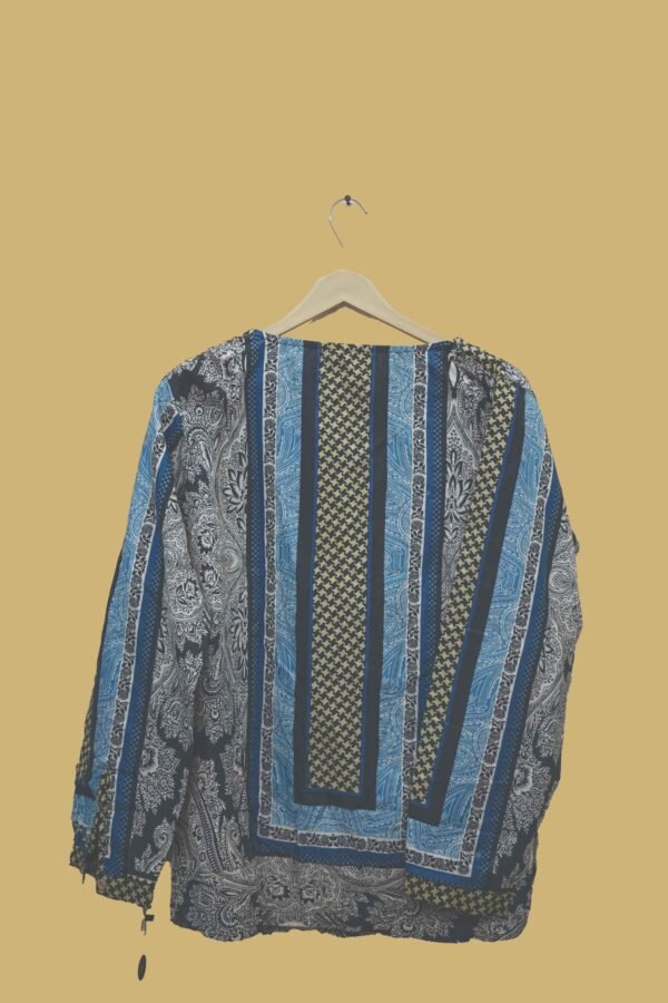 Boho Style Printed Blue Cotton Kurti