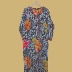 Bold Floral Nightwear in Black Abstract Print