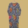 Bold Floral Nightwear in Black Abstract Print