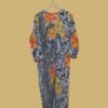 Bold Floral Nightwear in Black Abstract Print