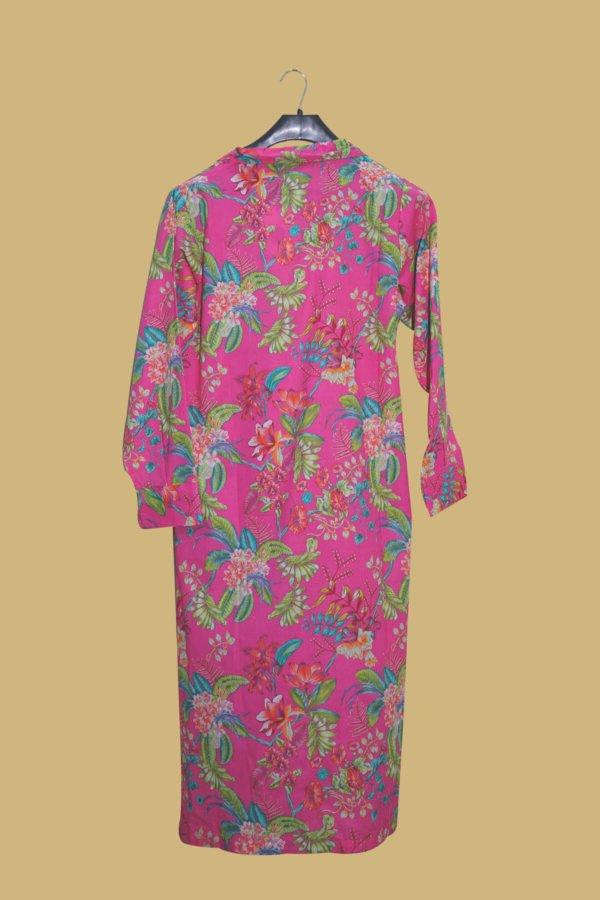 Bright Pink Floral Kurti