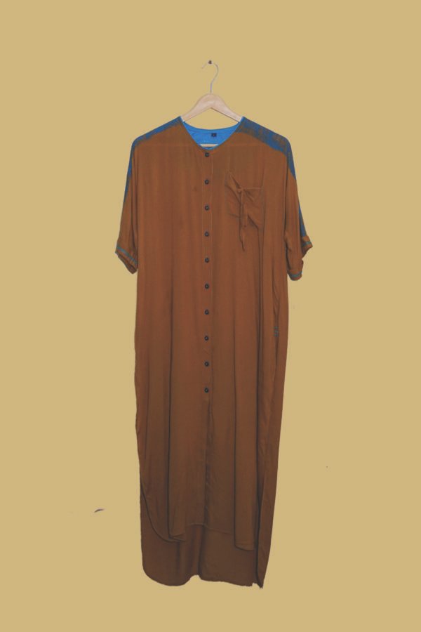 Caramel Calm Button-Down Kaftan