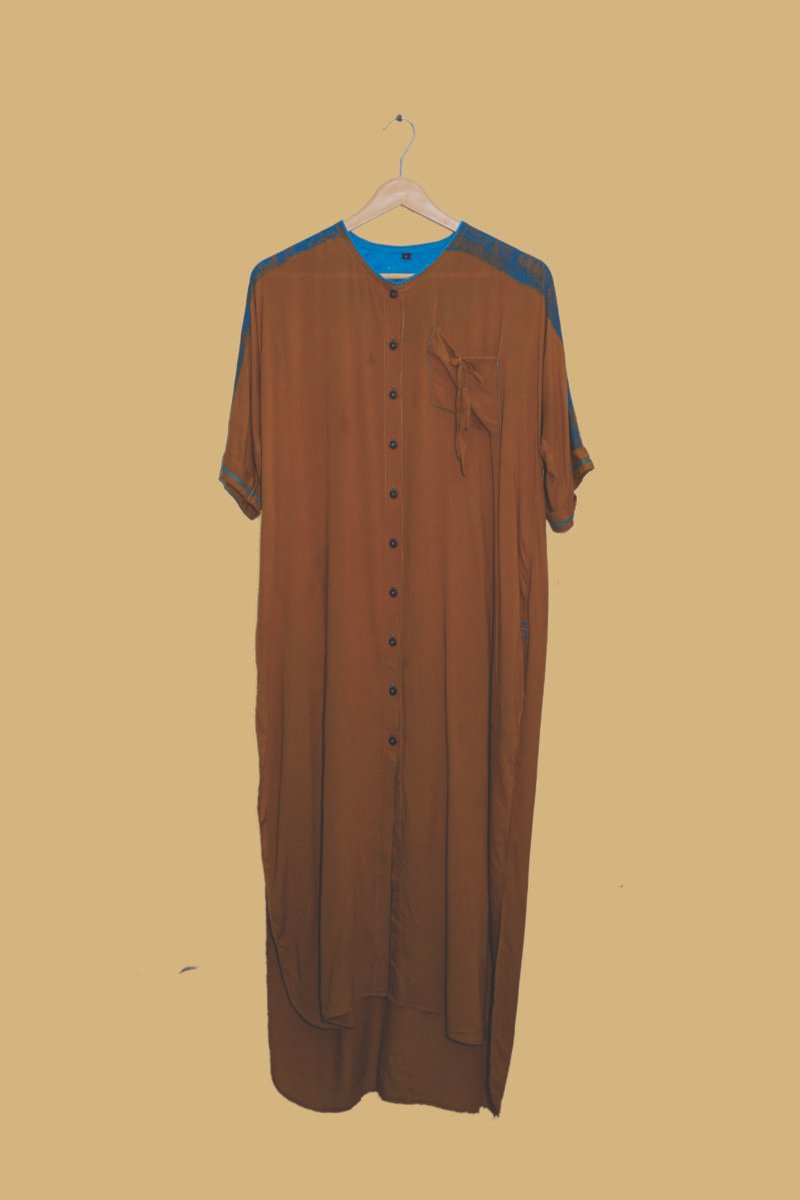 Caramel Calm Button-Down Kaftan