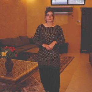 Classic Black Printed Ensemble